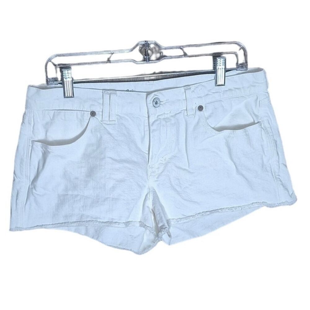 Madewell White Denim Cut off Fray Hem Denim Jean Shorts Jorts Women 29